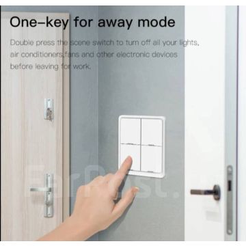 Умный переключатель Tuya ZigBee ,4 клавиши, настенный переключатель