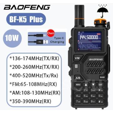 Рация Baofeng BF-K5 Plus 10W USB,радиостанция