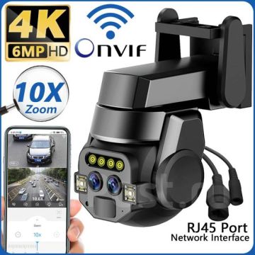Камера WiFi видеонаблюдения с ночным видением 6МП 10 ZOOM