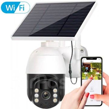 Камера видеонаблюдения WIFI на солнечной батарее поворотная уличная
