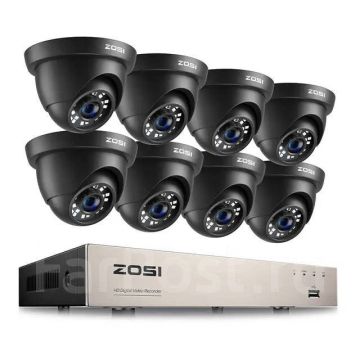 Система комплект видеонаблюдения ZOSI 1080p, 8 камер, каналов