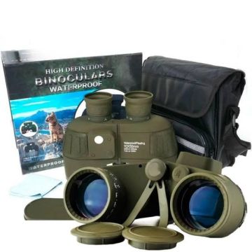 Бинокль бинокуляр морской Ax28,10x50 с дальномерной сеткой,компасом