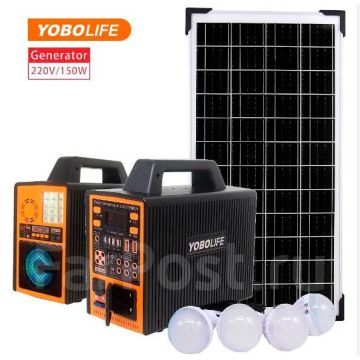 Портативная солнечная система станция YOBOLIFE LM 9152 150W генератор