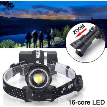 Налобный фонарь аккумуляторный ZOOM HT-106-P160