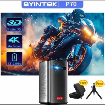 Проектор мини Byintek P70, 4K,1080p, WI Fi 3D, Android 9.0