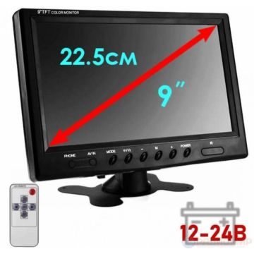 Монитор автомобильный телевизор. Экран 9дюймов. 12/24V