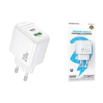 Сетевое зарядное устройство BOROFONE BAS44A PD20W QC3.0 3A Адаптер зар