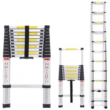 Лестница телескопическая складная, раздвижная Алюмет 3.8 м TLS 3.8