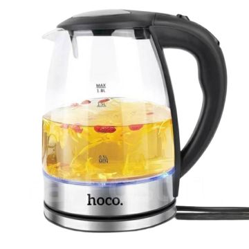 Чайник электрический стеклянный HOCO HJD04A 1.8Л. Гарантия