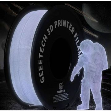 Светящаяся нить пластик  для 3D принтера PLA Белый. 1,75. 1кг.