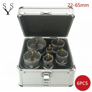 Набор коронок 6 штук в кейсе. Коронки по металлу.