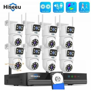 Комплект камер система видеонаблюдения  6MP Hiseeu 8 каналов WI-FI