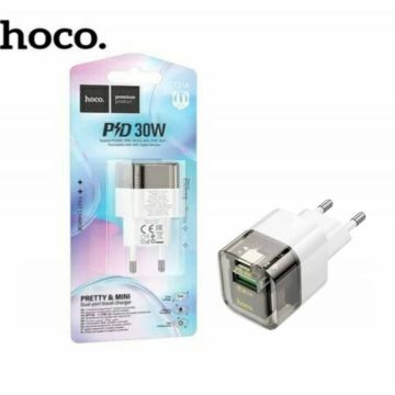 Сетевое зарядное устройство. Адаптер HOCO C131A PD30W+QC 3.0 Белый