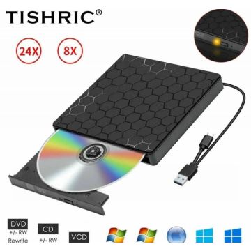 Внешний (дисковод) Оптический привод DVD Tishric USB 3.0 TYPE-C