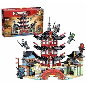 Конструктор Ninja Храм Аэроджитцу Ниндзяго набор 770 деталей, 6 фигур